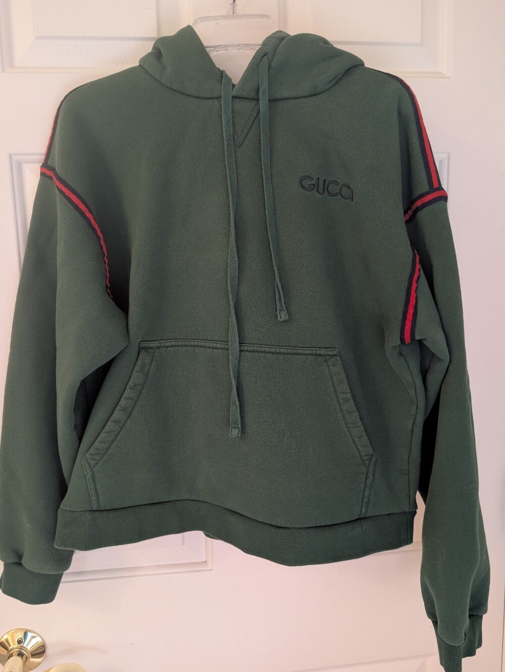 Gucci Forest Green Sylvie Web Accent Hoodie